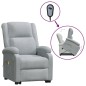 vidaXL Massagesessel mit Aufstehhilfe Hellgrau Stoff vidaXL Massagesessel mit Aufstehhilfe Hellgrau Stoff