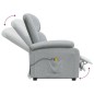 vidaXL Massagesessel mit Aufstehhilfe Hellgrau Stoff vidaXL Massagesessel mit Aufstehhilfe Hellgrau Stoff