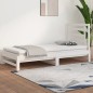 vidaXL Tagesbett Ausziehbar Weiß 2x(90x200) cm Massivholz Kiefer vidaXL Tagesbett Ausziehbar Weiß 2x(90x200) cm Massivholz Kiefer