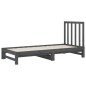vidaXL Tagesbett Ausziehbar Grau 2x(90x200) cm Massivholz Kiefer