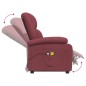 vidaXL Massagesessel mit Aufstehhilfe Weinrot Stoff vidaXL Massagesessel mit Aufstehhilfe Weinrot Stoff