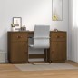 vidaXL Schreibtisch mit Schränken Honigbraun 135x50x75 cm Massivholz vidaXL Schreibtisch mit Schränken Honigbraun 135x50x75 cm Massivholz
