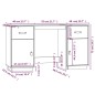 vidaXL Schreibtisch mit Schränken Honigbraun 135x50x75 cm Massivholz vidaXL Schreibtisch mit Schränken Honigbraun 135x50x75 cm Massivholz