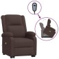 vidaXL Massagesessel mit Aufstehhilfe Dunkelbraun Stoff vidaXL Massagesessel mit Aufstehhilfe Dunkelbraun Stoff