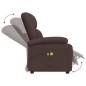 vidaXL Massagesessel mit Aufstehhilfe Dunkelbraun Stoff vidaXL Massagesessel mit Aufstehhilfe Dunkelbraun Stoff