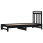 vidaXL Tagesbett Ausziehbar Schwarz 2x(90x200) cm Massivholz Kiefer vidaXL Tagesbett Ausziehbar Schwarz 2x(90x200) cm Massivholz Kiefer
