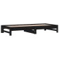 vidaXL Tagesbett Ausziehbar Schwarz 2x(90x200) cm Massivholz Kiefer vidaXL Tagesbett Ausziehbar Schwarz 2x(90x200) cm Massivholz Kiefer