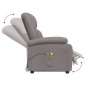 vidaXL Massagesessel mit Aufstehhilfe Taupe Stoff vidaXL Massagesessel mit Aufstehhilfe Taupe Stoff