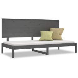 vidaXL Tagesbett Grau 90x200 cm Massivholz Kiefer