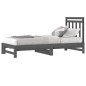 vidaXL Tagesbett Ausziehbar Grau 2x(90x200) cm Massivholz Kiefer vidaXL Tagesbett Ausziehbar Grau 2x(90x200) cm Massivholz Kiefer