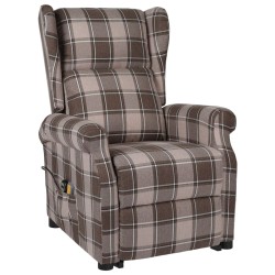 vidaXL Massagesessel mit Aufstehhilfe Beige Stoff