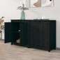 vidaXL Sideboards 2 Stk. Schwarz 70x35x80 cm Massivholz Kiefer vidaXL Sideboards 2 Stk. Schwarz 70x35x80 cm Massivholz Kiefer