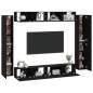 vidaXL 8-tlg. TV-Schrank-Set Schwarz Holzwerkstoff vidaXL 8-tlg. TV-Schrank-Set Schwarz Holzwerkstoff