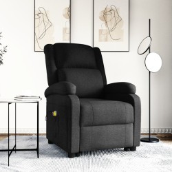 vidaXL Massagesessel mit Aufstehhilfe Schwarz Stoff