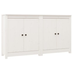 vidaXL Sideboards 2 Stk. Weiß 70x35x80 cm Massivholz Kiefer