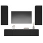 vidaXL 4-tlg. TV-Schrank-Set Schwarz Holzwerkstoff vidaXL 4-tlg. TV-Schrank-Set Schwarz Holzwerkstoff