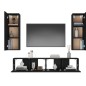 vidaXL 4-tlg. TV-Schrank-Set Schwarz Holzwerkstoff vidaXL 4-tlg. TV-Schrank-Set Schwarz Holzwerkstoff