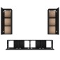 vidaXL 4-tlg. TV-Schrank-Set Schwarz Holzwerkstoff vidaXL 4-tlg. TV-Schrank-Set Schwarz Holzwerkstoff