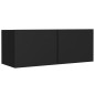 vidaXL 4-tlg. TV-Schrank-Set Schwarz Holzwerkstoff vidaXL 4-tlg. TV-Schrank-Set Schwarz Holzwerkstoff