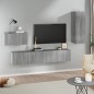 vidaXL 4-tlg. TV-Schrank-Set Grau Sonoma Holzwerkstoff vidaXL 4-tlg. TV-Schrank-Set Grau Sonoma Holzwerkstoff