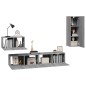 vidaXL 4-tlg. TV-Schrank-Set Grau Sonoma Holzwerkstoff vidaXL 4-tlg. TV-Schrank-Set Grau Sonoma Holzwerkstoff