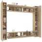 vidaXL 8-tlg. TV-Schrank-Set Sonoma-Eiche Holzwerkstoff vidaXL 8-tlg. TV-Schrank-Set Sonoma-Eiche Holzwerkstoff