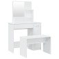 vidaXL Schminktisch-Set Hochglanz-Weiß 86,5x35x136 cm vidaXL Schminktisch-Set Hochglanz-Weiß 86,5x35x136 cm