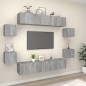 vidaXL 8-tlg. TV-Schrank-Set Grau Sonoma Holzwerkstoff vidaXL 8-tlg. TV-Schrank-Set Grau Sonoma Holzwerkstoff