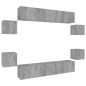 vidaXL 8-tlg. TV-Schrank-Set Grau Sonoma Holzwerkstoff vidaXL 8-tlg. TV-Schrank-Set Grau Sonoma Holzwerkstoff