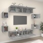 vidaXL 8-tlg. TV-Schrank-Set Grau Sonoma Holzwerkstoff vidaXL 8-tlg. TV-Schrank-Set Grau Sonoma Holzwerkstoff