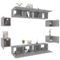 vidaXL 8-tlg. TV-Schrank-Set Grau Sonoma Holzwerkstoff vidaXL 8-tlg. TV-Schrank-Set Grau Sonoma Holzwerkstoff