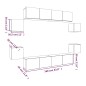 vidaXL 8-tlg. TV-Schrank-Set Grau Sonoma Holzwerkstoff vidaXL 8-tlg. TV-Schrank-Set Grau Sonoma Holzwerkstoff
