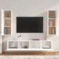 vidaXL 4-tlg. TV-Schrank-Set Hochglanz-Weiß Holzwerkstoff vidaXL 4-tlg. TV-Schrank-Set Hochglanz-Weiß Holzwerkstoff