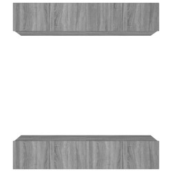 vidaXL TV-Schränke 4 Stk. Grau Sonoma 80x30x30 cm Holzwerkstoff