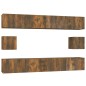 vidaXL 6-tlg. TV-Schrank-Set Räuchereiche Holzwerkstoff vidaXL 6-tlg. TV-Schrank-Set Räuchereiche Holzwerkstoff