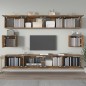 vidaXL 6-tlg. TV-Schrank-Set Räuchereiche Holzwerkstoff vidaXL 6-tlg. TV-Schrank-Set Räuchereiche Holzwerkstoff