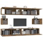 vidaXL 6-tlg. TV-Schrank-Set Räuchereiche Holzwerkstoff vidaXL 6-tlg. TV-Schrank-Set Räuchereiche Holzwerkstoff