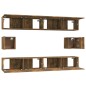 vidaXL 6-tlg. TV-Schrank-Set Räuchereiche Holzwerkstoff vidaXL 6-tlg. TV-Schrank-Set Räuchereiche Holzwerkstoff