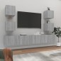 vidaXL 6-tlg. TV-Schrank-Set Grau Sonoma Holzwerkstoff vidaXL 6-tlg. TV-Schrank-Set Grau Sonoma Holzwerkstoff
