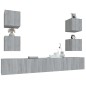vidaXL 6-tlg. TV-Schrank-Set Grau Sonoma Holzwerkstoff vidaXL 6-tlg. TV-Schrank-Set Grau Sonoma Holzwerkstoff