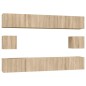vidaXL 6-tlg. TV-Schrank-Set Sonoma-Eiche Holzwerkstoff vidaXL 6-tlg. TV-Schrank-Set Sonoma-Eiche Holzwerkstoff