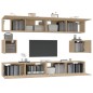 vidaXL 6-tlg. TV-Schrank-Set Sonoma-Eiche Holzwerkstoff vidaXL 6-tlg. TV-Schrank-Set Sonoma-Eiche Holzwerkstoff