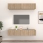 vidaXL TV-Schränke 4 Stk. Sonoma-Eiche 80x30x30 cm Holzwerkstoff vidaXL TV-Schränke 4 Stk. Sonoma-Eiche 80x30x30 cm Holzwerkstoff