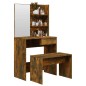 vidaXL Schminktisch-Set Räuchereiche 74,5x40x141 cm vidaXL Schminktisch-Set Räuchereiche 74,5x40x141 cm