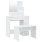 vidaXL Schminktisch-Set Weiß 86,5x35x136 cm vidaXL Schminktisch-Set Weiß 86,5x35x136 cm