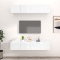 vidaXL TV-Schränke 4 Stk. Hochglanz-Weiß 80x30x30 cm Holzwerkstoff vidaXL TV-Schränke 4 Stk. Hochglanz-Weiß 80x30x30 cm Holzwerkstoff