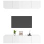 vidaXL TV-Schränke 4 Stk. Hochglanz-Weiß 80x30x30 cm Holzwerkstoff vidaXL TV-Schränke 4 Stk. Hochglanz-Weiß 80x30x30 cm Holzwerkstoff