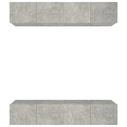 vidaXL TV-Schränke 4 Stk. Betongrau 80x30x30 cm Holzwerkstoff