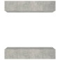vidaXL TV-Schränke 4 Stk. Betongrau 80x30x30 cm Holzwerkstoff vidaXL TV-Schränke 4 Stk. Betongrau 80x30x30 cm Holzwerkstoff