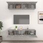 vidaXL TV-Schränke 4 Stk. Betongrau 80x30x30 cm Holzwerkstoff vidaXL TV-Schränke 4 Stk. Betongrau 80x30x30 cm Holzwerkstoff